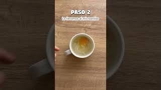 🥚HUEVO POCHÉ en 2 minutos en microondas [upl. by Karlik]