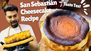 San Sebastián Cheesecake  Burnt Basque Smooth amp Creamy and Delicious  Easy Cheesecake Recipe [upl. by Alfonzo]