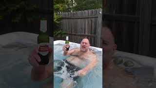 The HAIRIEST MAN ON EARTH in a Hot Tub hairy man monkey gorilla hottub beer [upl. by Senskell959]