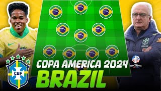 🇧🇷 BRAZIL Possible Lineups for Copa America 2024 ft Endrick Paqueta Vinicius Jr [upl. by Aneelas]