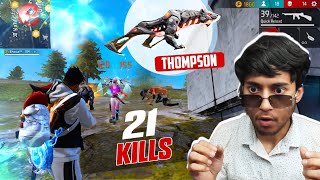 New Thompson😍 Solo Vs Squad Pro Lobby 21 Kills Gameplay  Free Fire Max [upl. by Fidele]