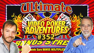 Double Double Bonus Ultimate X Bonus Streak Action Video Poker Adventures 352 • The Jackpot Gents [upl. by Ennirroc]