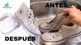 Cómo lavar tus converse y dejarlas BIEN BLANCAS [upl. by Enaud]