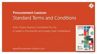 Standard Terms and Conditions from Procurement Lexicon [upl. by Prissy]