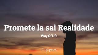 Way Of Life  Promete la sai Realidadelyrics 🎵 [upl. by Cir]