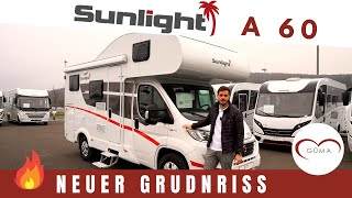 Brandneuer Alkoven  Der Sunlight A 60  Wohnmobil 2021 Neuheiten  Wohnmobil Alkoven  Güma TV [upl. by Nisotawulo]