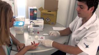 Técnica de Realização dos Testes Rápidos de HIV e Sifilis 720p [upl. by Opportuna]