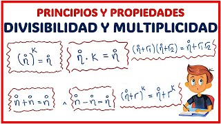 Principios y Criterios de Divisibilidad y Multiplicidad  PARTE 1  Aritmética ✅ [upl. by Hannavahs]