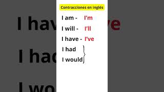 Cómo decir las contracciones en inglés english [upl. by Faubert]