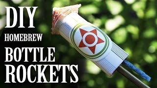 Homebrew Bottle Rockets  From Household Materials [upl. by Eitsirk505]