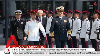 Chinas new defence chief in Singapore for security forum bilateral meetings [upl. by Rybma]