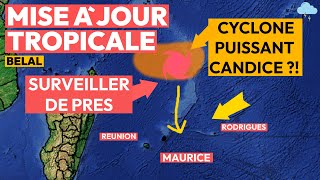 Un cyclone important et puissant près de Maurice et du potentiel de Rodrigues [upl. by Enilrem]