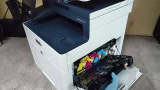 HOW TO REPLACE TONER CARTRIDGES DRUM UNITS AND WASTE TONER BOX ON XEROX WORKCENTRE 6515PHASER 6510 [upl. by Ayian]