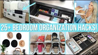 25 BEDROOM ORGANIZATION HACKS [upl. by Ralyt]