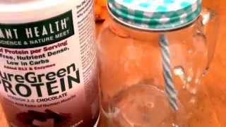 Vibrant Health PureGreen Protein Chocolate REVIEW [upl. by Drapehs624]