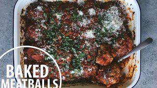 Baked Meatballs Recipe [upl. by Anayad]