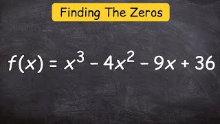 How To Find the Zeros of The Function [upl. by Raji]