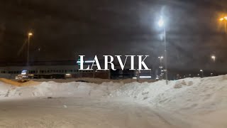 Larvik at night  January Winter 2024 [upl. by Lister]