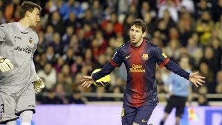 Valencia vs Barcelona 11 All Goals Highlights 03022013 [upl. by Belia652]