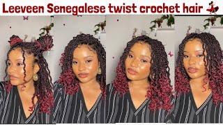 Leeven Senegalese Twist Crochet HairDIY crochet hairLeeveen hairscrochet hairstylesAmazon hairs [upl. by Nit]