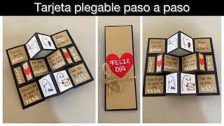 Regalo para SORPRENDER ▶️ Tarjeta PLEGABLE de amor scrapbook [upl. by Eadnus]