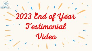 PHBC 2023 End of Year Testimonial Video [upl. by Aelc]