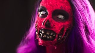 Ripped cheeks exposed teeth zombie  FX Makeup Tutorial [upl. by Irrahs128]