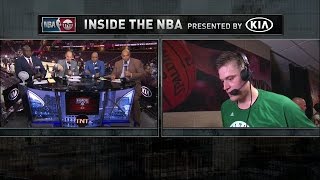 Jonas Jerebko Talks To The Crew After Big Game 3 Win Against Cavaliers  Inside The NBA [upl. by Atnim]