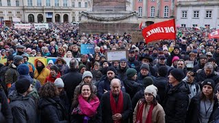 Gegen Rechtsextremismus Tausende demonstrieren in Potsdam und Berlin [upl. by Arretak771]