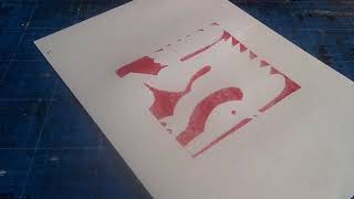 Anteater Pochoir stencil print part 3 of 3 [upl. by Neruat680]