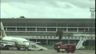 Air Namibia Boeing 747400 Cockpit Into Lusaka [upl. by Standice]