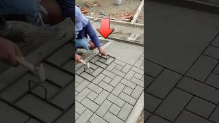 How to make road made of cement like brick 😳 shorts [upl. by Annoyk651]