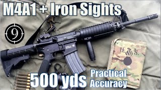 M4A1 Iron Sights MA Tech to 500yds Practical Accuracy FN15 Standard rifle [upl. by Ailenroc]