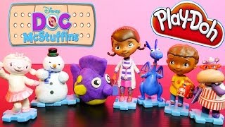 Disney Junior Doc McStuffins Play Doh Squeakers Lambie Stuffy Chilly Hallie Episode Figurines [upl. by Mulcahy21]