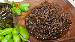 Resepi sambal hitam belimbing buluh [upl. by Leirbaj]