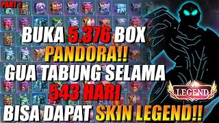 BUKA BOX PANDORA DI ML HASIL NABUNG SELAMA 543 HARI amp TERKUMPUL TOTAL 5376 BOX Part1 [upl. by Hengel]