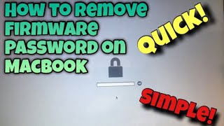 HOW TO REMOVE FIRMWARE PASSWORD ON MAC [upl. by Calva969]