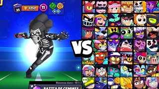 TOUS LES 78 BRAWLERS contre LARMÉE de SQUELETTES ☠️ 🔥  brawl stars guide [upl. by Yaf]