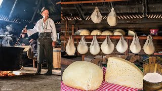 Sensational Cheese Making Process on Old Fashioned Farm From Romania [upl. by Winston]