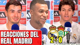 🔴🎙️REACCIÓN de los JUGADORES del REAL MADRID DESPUÉS de la VICTORIA 20 SOBRE el BETIS [upl. by Valida]