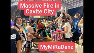 Massive Fire in Palace Cavite City Feb 12 2022 MyMiRaDenz amp CNHSJHS HANDS Officer in action [upl. by Ailahtan808]