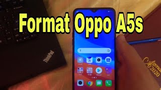 How to format Oppo A5s من الاعدادات Oppo A5s طريقة فورمات [upl. by Ailsun]