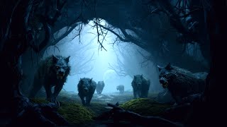 Spooky Wolf Ambience with Halloween Music amp Wolf Sounds – Howl of the Wolves [upl. by Nnov]