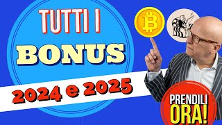 💰 TUTTI I BONUS DISPONIBILI QUESTANNO e anche il prossimo❗️✅ [upl. by Olegnad]