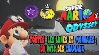 Super Mario Odyssey  Astuces  toutes les lunes et monnaies du Pays des chapeaux Non commenté [upl. by Cordell8]