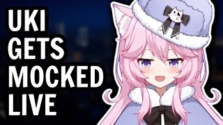 NijiEN Vtuber Uki gets mocked by Nyanners and Aethelstan [upl. by Acisseg]