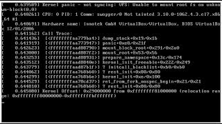 Kernal Panic  Not syncing  VFS unable to mount root fs on unknownblock 00 [upl. by Leeke]