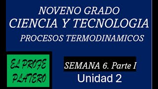 SEMANA 6 NOVENO GRADO CIENCIA Y TECNOLOGÍA PROCESOS TERMODINÁMICOS PARTE I [upl. by Monarski508]