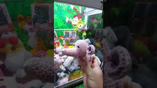 AMIGURUMI ELEFANTE ROSA NA MÁQUINA DE PELÚCIA SHORTS [upl. by Yedrahs815]