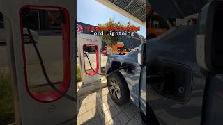 Charging a Ford Lightning at a Tesla Supercharger ⚡️ [upl. by Annyahs]